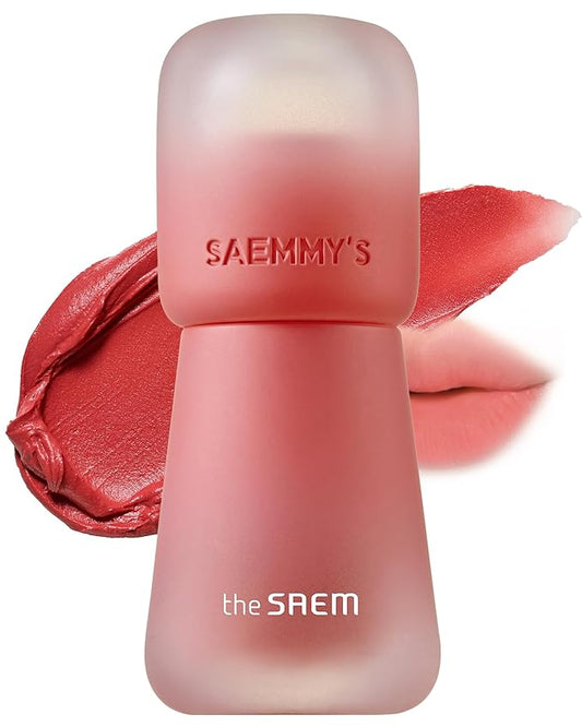 THESAEM Saemmy's Crema Velvet Tint 03 Peach Brew – Matte Lip Cream Velvet Finish Lip Makeup with Natural Plumping Effect - Long Lasting Smooth Fluffy Lips, 0.1oz.