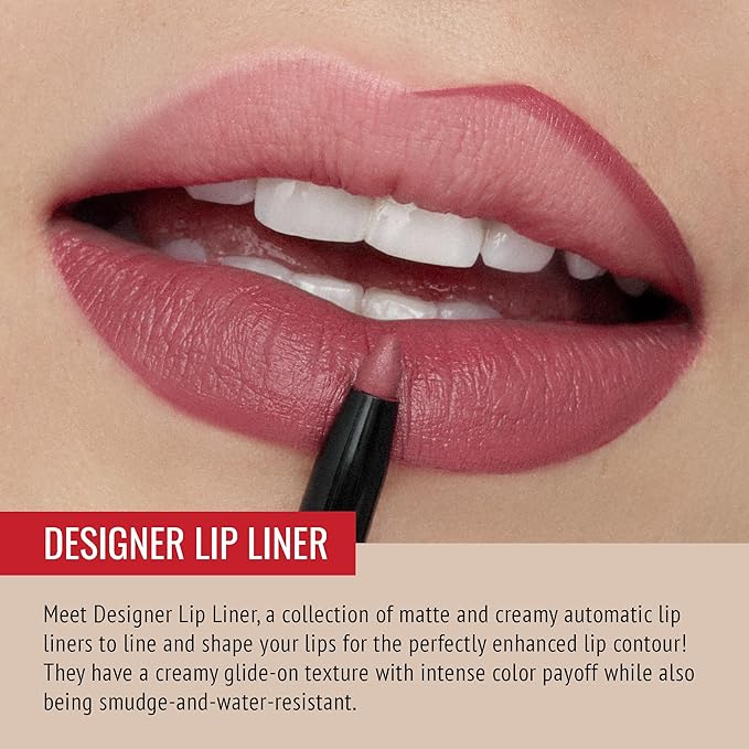 Runway Rogue ‘Starlet’ Bright Coral-Pink Pearl Glam Shimmer Long Wear Liquid Lipstick Bundle with ‘Open Call’ Matte Muted-Raspberry Designer Liner Lip Liner