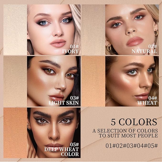 O'CHEAL Face Foundation Contour Stick Long-wear Lightweight Brighten Stick Blemish Contouring Face Concealer Beauty Makeup 01#IVORY