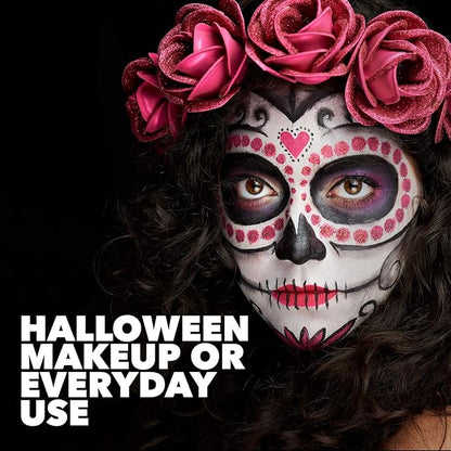 MANIC PANIC Goth White Cream To Powder Foundation Bundle with Poison Ivy Green Face & Body Paint Makeup