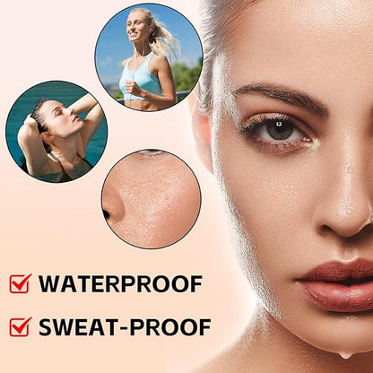 Full Coverage Liquid Foundation, Long-Lasting & Buildable Foundation Cushion BB Cream, Create Skin-Light Natural Makeup, Foundation for Mature Skin