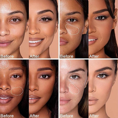 Airbrush Foundation Makeup Spray, Long-lasting Silky Mist Foundation Spray with Brush, Flawless Coverage Foundation for Smooth Radiant Skin, Formula Breathable Moisturizing Makeup (04 Porcelain)