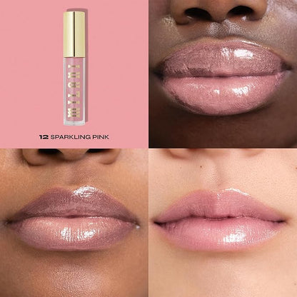 Milani Lip Gloss, Keep It Full Nourishing Lip Plumper with Hyaluronic Acid & Peptides for Soft, Fuller-Looking Lips (0.13 Fl. Oz.) Sparkling Pink