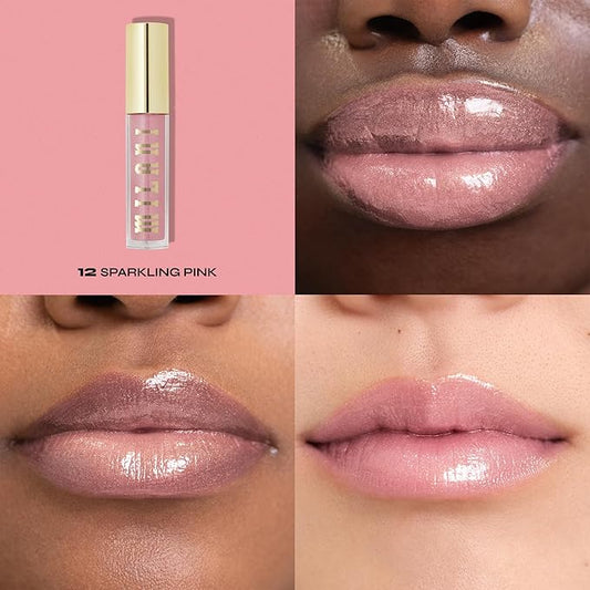 Milani Lip Gloss, Keep It Full Nourishing Lip Plumper with Hyaluronic Acid & Peptides for Soft, Fuller-Looking Lips (0.13 Fl. Oz.) Sparkling Pink