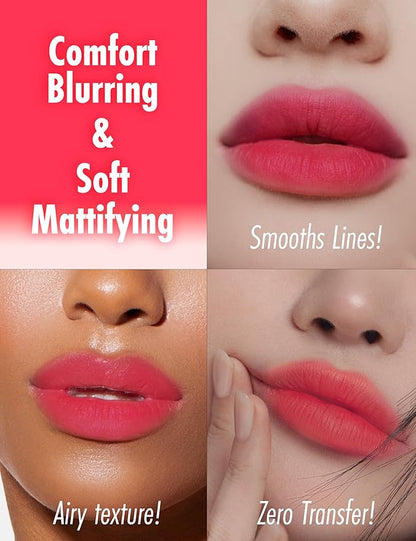 Peach C Blurry Filter 04 Flash Red Korean Lip Stain Marker | Matte Korean Lip Tint Long Lasting w/Soft Blur Finish| Comfortably Light & Long Lasting Lip Tint |Smooth Lip tint Stain 0.21 Fl Oz