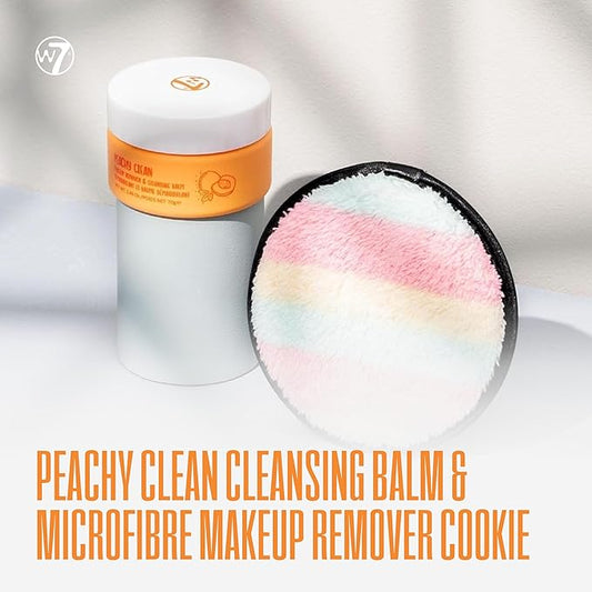 W7 Peachy Clean Makeup Melt Set – Cleansing Balm & Remover Pad for a Peach-Perfect Skincare Routine – The Ultimate Makeup Melting Dream Team! - Gentle, Hydrating & Effortless