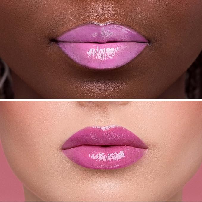 Juvia's Place Smoothie Lip Gloss Pink Melon - Hydrating Cream Lipgloss with Pink & Mauve Tones - Non Sticky Plumping Glosses - High Shine Lipgloss for Women - Lip Plumper with Cocoa Butter & Chia Oil