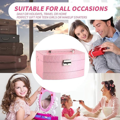 Hot Sugar Makeup Kit for Girls 10-12 | All-in-One Beginner Cosmetic Set with Real Tools & Cosmetics | Birthday Christmas Gift for Tweens, Teens & Kids (Pink)