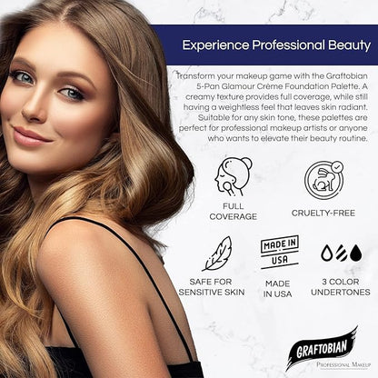 Graftobian HD Glamour Creme Foundation Palette, Cool #1