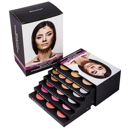 SHANY The Mini Masterpiece 6 Layers Makeup Foundation, Concealer, Camouflage, Contour, Blush and Face Cosmetics - 6 Make up Kits Palettes