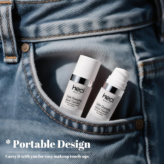 Color Changing Foundation,2 Pack Travel Size, Medium Coverage, Improves Uneven Skin Tone, Lightweight & Lasting,Make up for Flawless Liquid Foundation,Nature Finish for Honey Skin 0.42 oz