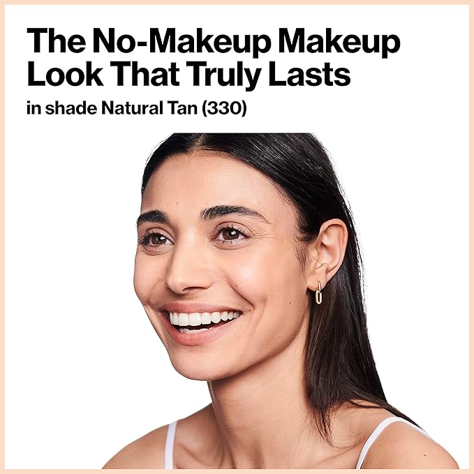 Revlon ColorStay Light Cover Liquid Foundation, Hydrating Longwear Weightless Makeup with SPF 35, Light-Medium Coverage for Blemish, Dark Spots & Uneven Skin Texture, 330 Natural Tan, 1 fl. oz.