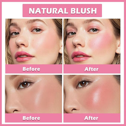 Cream Blush Stick for Cheeks Tinted Solid Moisturizer Makeup Blush Stick Natural Nude Makeup On-the-Go Blush stick for All Skin