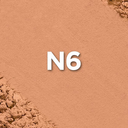 L'Oreal Paris True Match Super Blendable Oil Free Powder Foundation, N6 Medium, 0.33 oz, Packaging May Vary