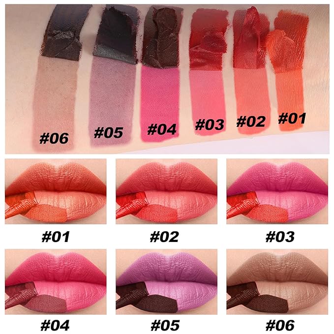 3 Colors Peel Off Matte Lip Liner Stain, Long Lasting Natural Peel Off Tattoo Lip Stain, Waterproof Non-Stick Cup Lip Tint Peel Off Lip Gloss, Lip Makeup Mother's Day Gifts for Women-01#02#03#