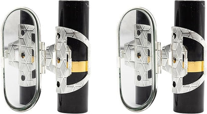 Stephanie Imports Set of 2 Clip-On Round Lipstick Mirrors (Retro Squares)