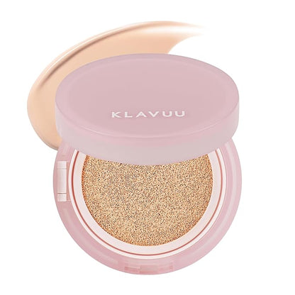 KLAVUU Actress Backstage Boosting Cushion Glow #23 Rich Ivory – Korean Cushion Foundation for Dry Skin, Long-Lasting Hydrating Coverage, Natural Dewy Glow, Smooth Glass Skin Effect, No Caking