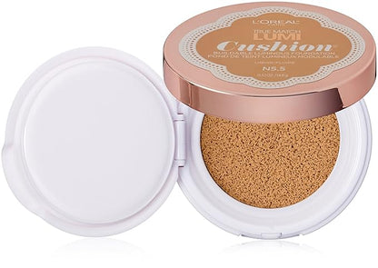L'Oréal Paris True Match Lumi Cushion Foundation, N.5.5 Perfect Beige, 0.51 oz.