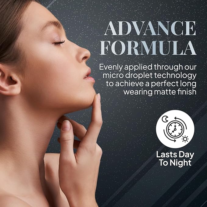 ERA Face spray makeup (R9 Chestnut, 2.25 oz) - airbrush foundation, everyday, buildable, professional spray on cosmetics by Era Beauty