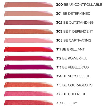 L'Oreal Paris Brilliant Signature Shiny Lip Stain Lipstick, Be Independent,0.21 Fl Oz.