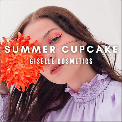 Summer Cupcake Mineral Eye Shadow Pallet, Organic Makeup Kit with Brown Eyeshadow, Nutural Eyeshadow, Mineral Powder, Contour Kit, Highlighter Palette, Hypoallergenic Eyeshadow