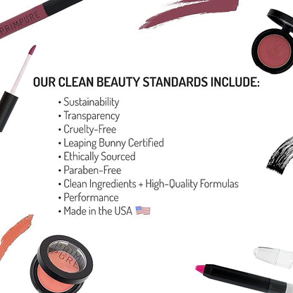 Prim and Pure Natural Mineral Lip Gloss for Women and Teens - Longwear Cruelty Free - Highly Pigmented, Hydrating, and Moisturizing Formula - Made in USA (Spellbound Shade)