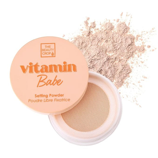 The Beauty Crop Vitamin Babe Setting Powder - Talc-Free Loose Powder for Flawless Finish - Light Shade - 0.35 oz