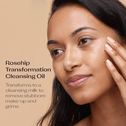 Trilogy Rosehip Transformation Cleansing Oil, Makeup Remover & Cleanser With Papaya & Sweet Almond, 3.38 fl oz