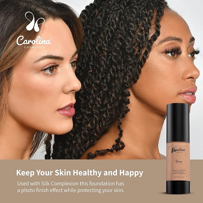 Foundation in Breeze Shade Plant-Based - Hydrating, Pore-Minimizing & Buildable Coverage - Vegan, Non-GMO, Paraben-Free - 1oz