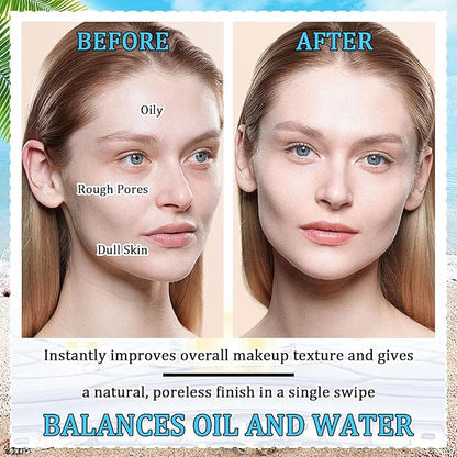 Mineral Face Sunscreen Setting Powder,Lasting Oil Control Lightweight Powder Sunscreen with SPF50+,Loose Waterproof Brush on Sun Screen Makeup for All Skin Types