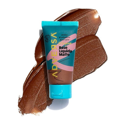 ADVERSA - Vegan Matte Liquid Foundation - Face Makeup, Full Coverage Foundation Makeup, Beauty & Personal Care - Cruelty Free, Gluten Free - 0.88 Fl oz/25g, Color 550