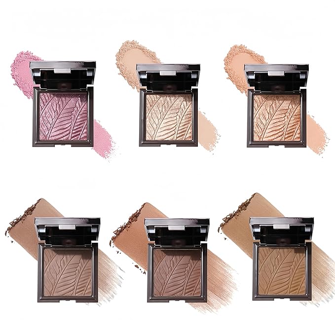 Face Sculpting Contour Palette 6 Colors Smooth Cream Matte Contour Pressed Powder Lightweight and Easy to Blend Contour Makeup (Color 05)