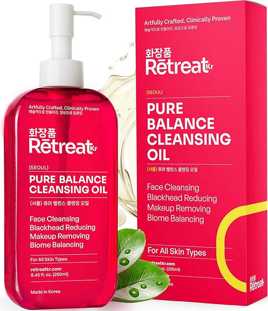 Pure Balance Cleansing Oil - Clinically Proven to Reduce Blackheads, Sebum & Impurities - Plant-Powered Makeup Remover and Oil Cleanser for Face, Sensitive & All Skin Types, 8.45 fl.oz