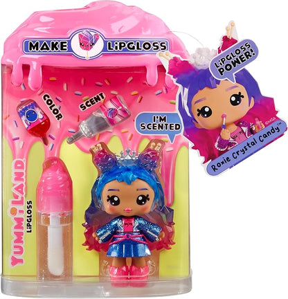 Yummiland Lip Gloss Doll - Roxie Crystal Candy, with DIY Lip Gloss Kit, Ages 4+