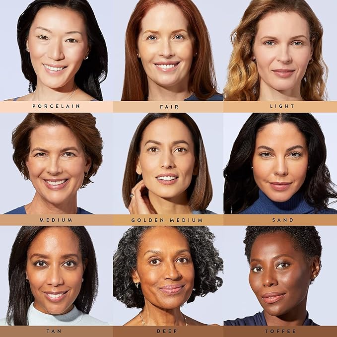 LAURA GELLER NEW YORK Face the Day Kit - Balance-n-Brighten Foundation, Sand + Spackle Skin Perfecting Primer, Hydrate + Airbrush Round Kabuki Brush (Pack of 3)