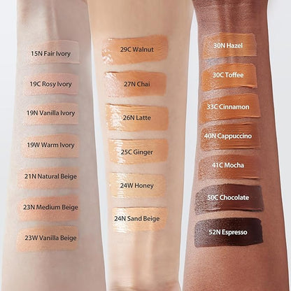 milktouch Cushion Foundation, 24H Flawless Skin, Radiant Shine, No Oxidation, Long-Lasting, Non-Creasing, 60% Hydrating Skincare Infused Korean Foundation, Valentines Gifts (19C Rosy Ivory)