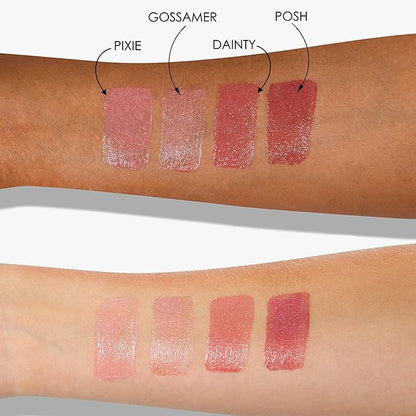 LONDONTOWN Dainty, Sun Kissed Coral, Plush Shine Lip Gloss Tube, Deep Hydrating High Shine Sheer Tint Non-Sticky Conditioning Balm