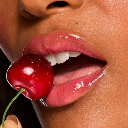 ColourPop Fresh Kiss Glossy Lip Balm - Hydrating Lip Care Enriched with Peptides, Hyaluronic Acid, Shea Butter & Vitamin E for an Ultra-Cushiony Formula - Cherry Glaze (0.49 oz)