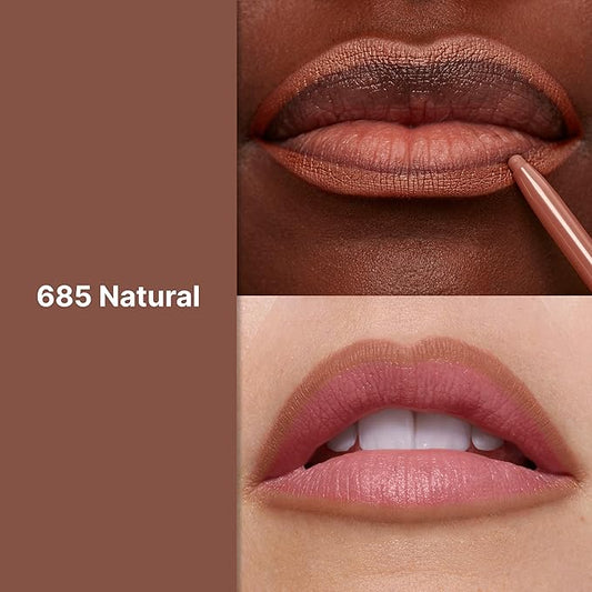 Revlon Colorstay Lip Liner with Built-In Sharpener, Valentine's Day Makeup Gifts for Women, Longwear Rich Colors, Smooth Application, 685 Natural, 0.01 oz