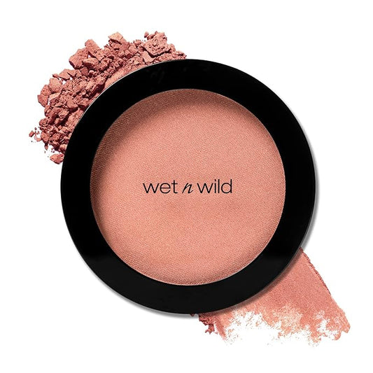 wet n wild Color Icon Blush, Effortless Matte Natural Sheer Glow & Seamless Blend, Luxuriously Infused Smooth Jojoba Oil, Cruelty-Free & Vegan - Pearlescent Pink