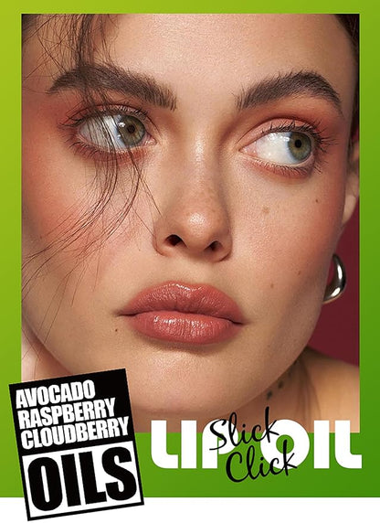 Press Lipstick Lip Oil Slick Click, Shining Hydrating Jelly Solid Lip Gloss, Mirror Glass Lip Glaze Moisturizing Lipstick Solid Water Gloss Lip Tint, Vivid Color Glossy Lip Makeup, 06