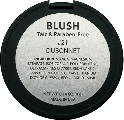 Dubonnet Deep Dark Pink Purple Red Vegan Blush Pressed Cheek Color Powder, Talc & Paraben Free, No Animal Testing & Cruelty Free