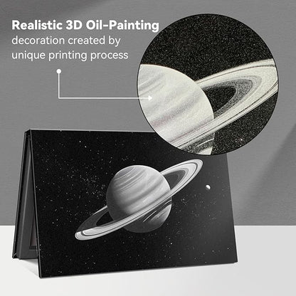 Magnetic Makeup Palette DIY Empty Eyeshadow Lipstick Palette with Mirror 3D Finish Surface Paper Makeup Organizer (Cosmic Mystery)