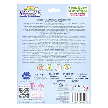 Townley Girl Hello Kitty and Friends 6 pack Fruit Flavored Lip Gloss Pucker Pop Set, Ages 3+ Perfect for Birthdays, Stocking Stuffers, Holidays, School Rewards, Spa Days, Slumber Parties, and More