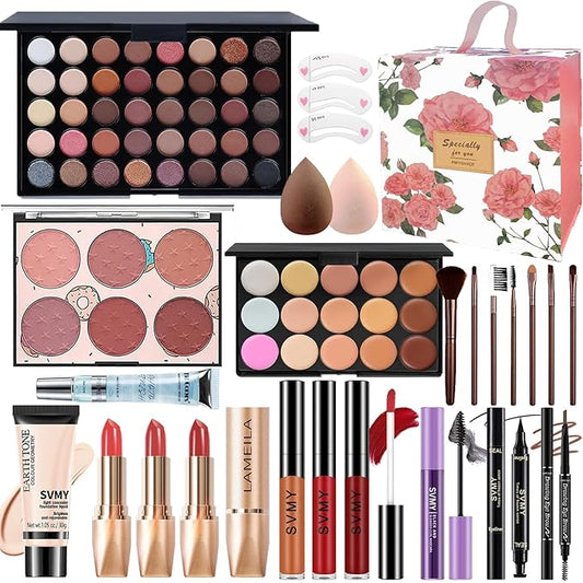 Makeup Set for Women, Makeup Kit for Beginners Teen Girls, Makeup Gift Set for Teens, Makeup Kit for Girls, Eyeshadow Palette, Lip Gloss, Face & Eye Make up