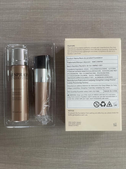 Flawless AirBrush Foundation High Coverage Foundation Smooth Creamy Matte Spray Foundation Makeup Kit For Mature Skin With Natural Nude Finish #Beige