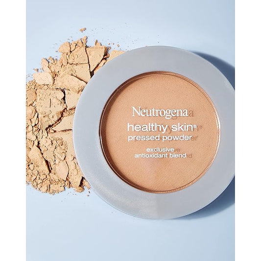 Neutrogena Healthy Skin Pressed Makeup Powder Compact with Antioxidants & Pro Vitamin B5, Evens Tone, Minimizes Shine & Conditions, Light 20, 0.34 oz