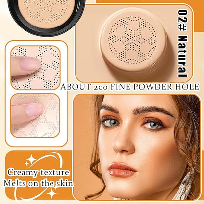 Mushroom Head Air Cushion CC Cream Foundation Makeup,Moisturizing BB Cream Face Makeup Liquid Foundation,Long Lasting Full Coverage Concealer for All Skin Types（Natural）