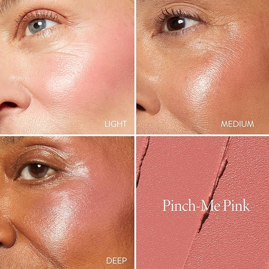 LAURA GELLER NEW YORK The Wonder Balm Complexion Enhancer - Hydrating Weightless Subtle Hint of Color + Glow for Mature Skin - Vegan Squalane - Apply to Cheeks & Lips (02 Pinch-Me Pink)