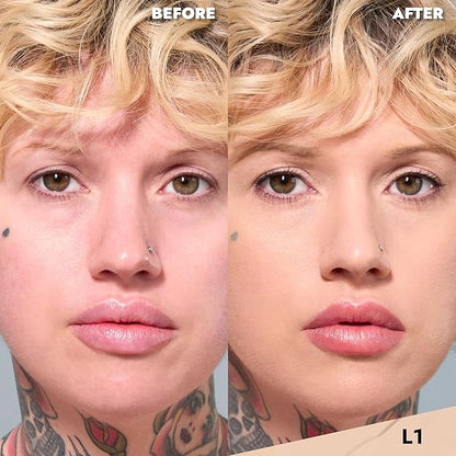 Cover FX Discoloration Kit: Total Coverage Cream Foundation - L1 + Skin Discovered Longwear Concealer, L1 - Full Coverage